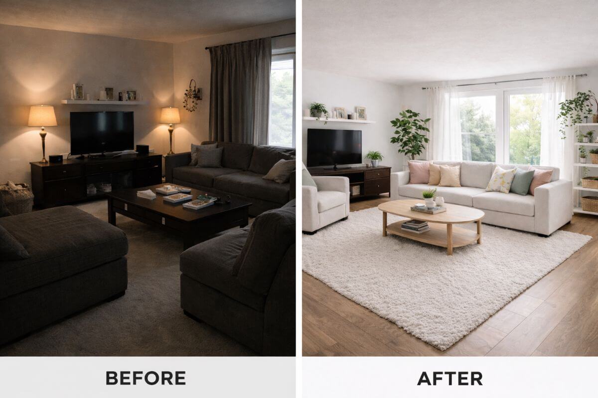 Living room transformation opportunity