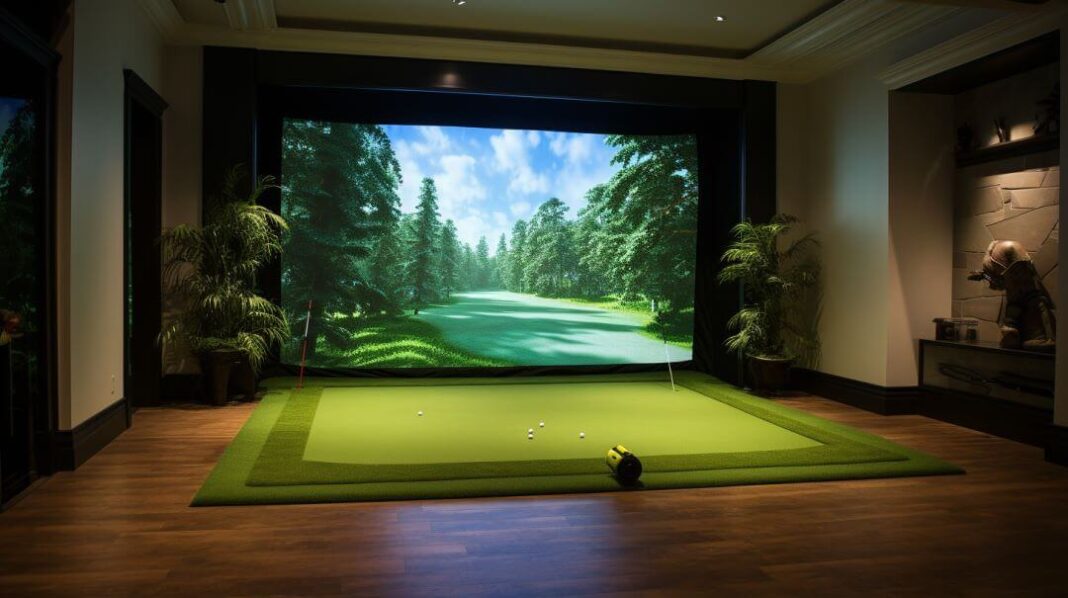 DIY golf simulator at home