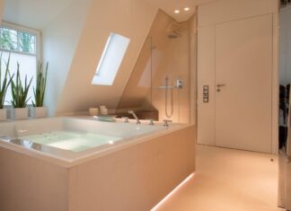 bathroom with whirlpool bath